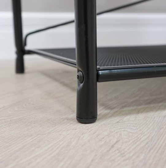 Подставка для обуви "Гранада 23В_НБК" с сиденьем и ящиком нубук (Черный) 