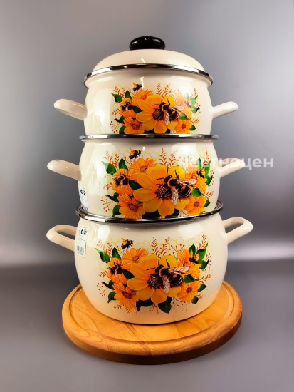 Кастрюля 5,0л "Цветочный мед" С-4216АП2/4Жм