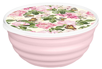 Миска "Latina" 3,2л с крышкой с декором "Розовый сад" (микс) 223111990/00