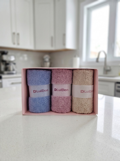 Набор салфеток из микрофибры 3шт., 30*30см, в подарочной упаковке OLS-354-2(307181)/OLS-793-1