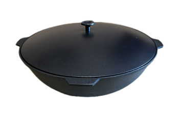 Казан чугунный 10л с алюминиевой крышкой  к101