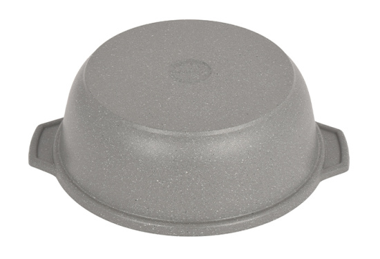 Кастрюля-жаровня 4,0л со стекл. крышкой АП (светлый мрамор) жмс42а