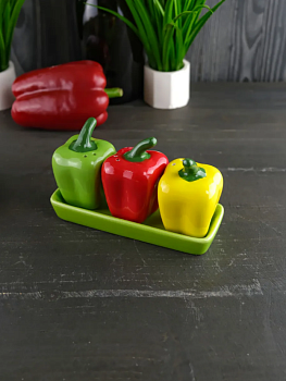 Набор для специй на подставке Repast Rich harvest Перцы 15*5.5*8.5 см (3 шт), HF20S004P 61469