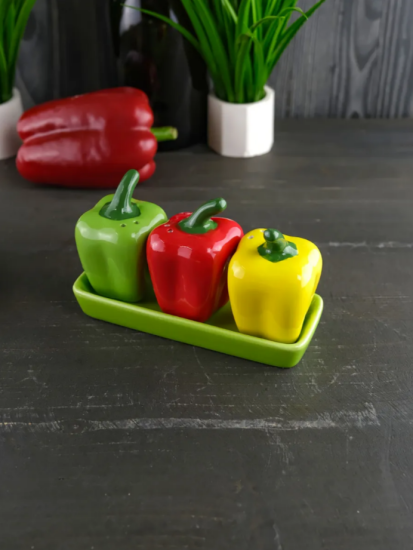 Набор для специй на подставке Repast Rich harvest Перцы 15*5.5*8.5 см (3 шт), HF20S004P 61469 Набор для специй на подставке Repast Rich harvest Перцы 15*5.5*8.5 см (3 шт), HF20S004P 61469