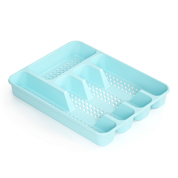 Лоток для столовых приборов "Капелька" голубой М4901 