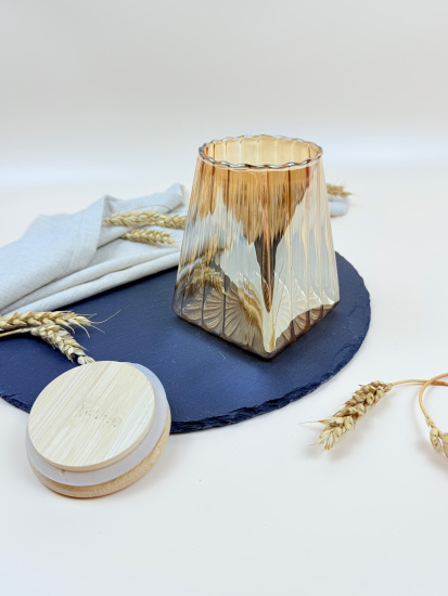 Банка для хранения с бамбуковой крышкой 550мл OLS-339-33