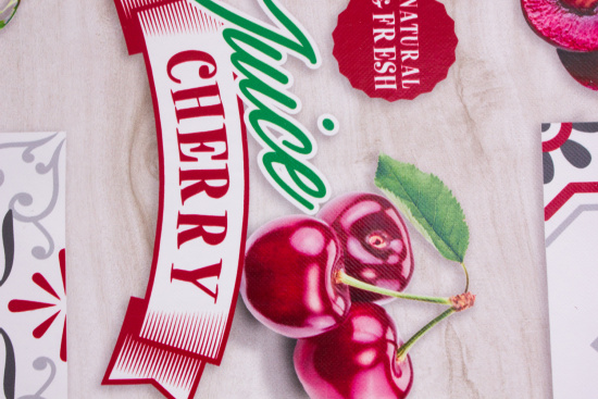 Клеенка 140см "Mirror" Спелая черешня GX-277A