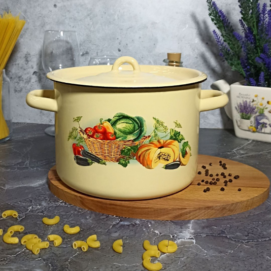 Кастрюля 4.5л 1с17/с крем. Урожай Кастрюля 4.5л 1с17/с крем. Урожай