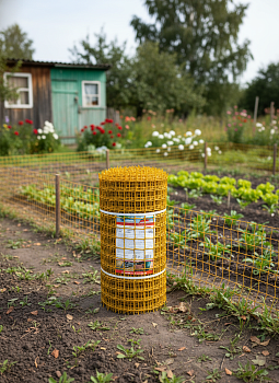 Садовая сетка квадратная 33х33 (0,5х20) ПРОФИ желтый