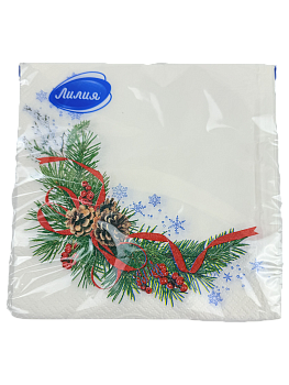 Салфетки Лилия 33*33 Хвойная 2сл 20л 4436