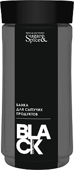 Банка для сыпучих продуктов Sugar&Spice Black 1,1л SE224910621