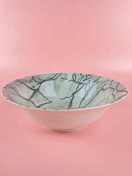 Салатник Lavenir "Серый мрамор" 590 мл, 18 см, 7" сгк7-5573 гладкий край фарфор 104177