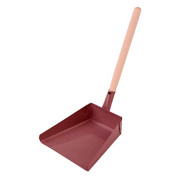 Совок хозяйственный металлический с деревянной ручкой 11109