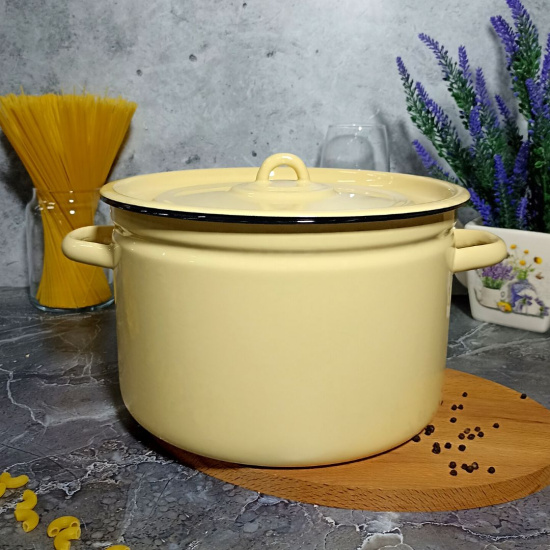 Кастрюля 7,0л 2с18с крем.