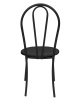 Стул "Капля" к\з стег.Черный н.черный