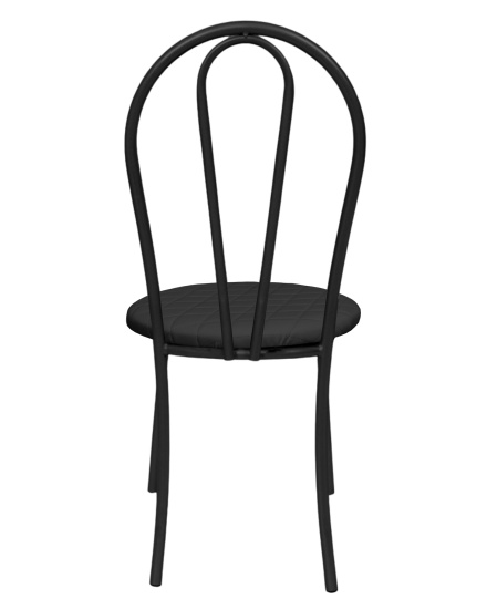 Стул "Капля" к\з стег.Черный н.черный