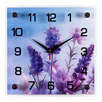 2525-055 Часы настенные "Рубин" "Полевые цветы" 