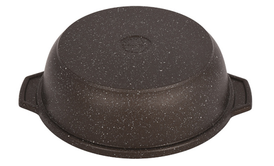 Кастрюля-жаровня 3,0л со стекл. крышкой АП (кофейный мрамор) жмк32а