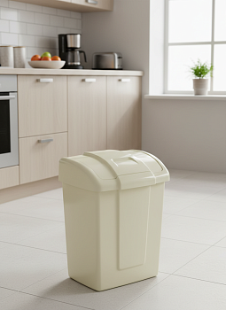 Контейнер для мусора "Форте" 19л слоновая кость С342СЛК