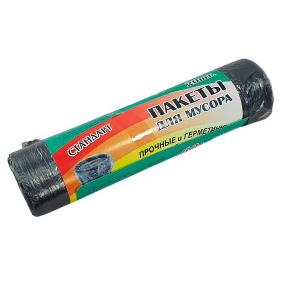 Мус.мешок30литр 20шт.черн."Радуга" Новая