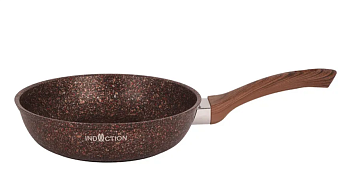 Сковорода 240мм с ручкой, ап линия "Granit Ultra Induction" (red) сгаиш240а