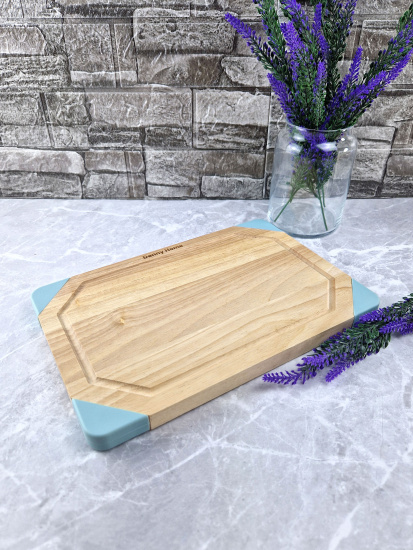 Доска разделочная с силиконовыми уголками 30*20*1.8см OLS-DM-106