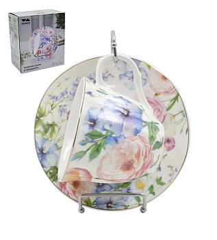 Чайная пара на подст. (2 пр.) Lavenir 220 мл, 13 см, C03-145 2M фарфор 00116370
