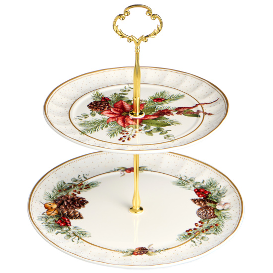 БЛЮДО ДВУХЪЯРУСНОЕ LEFARD "CELEBRATION" 19*23 СМ (КОР=24ШТ) (54-618)