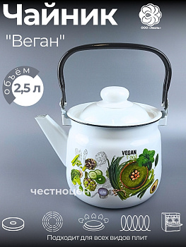 Чайник для плиты 2,5л 01-2711/4-Веган