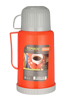 Термос в пластиковом корпусе со стеклянной колбой SALDO, 1,2 л 008235