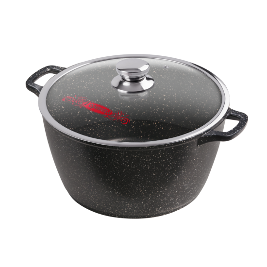 Кастрюля 7л. Гранит лит/руч. с кр. (п/у) к283аг