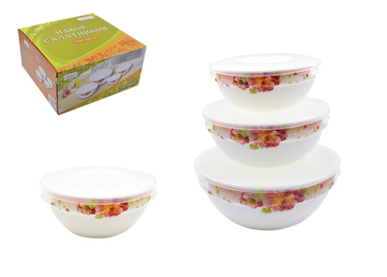 Набор салатников (4пр.) Lavenir "Шиповник" 600/500/400/300 мл SW-4T A9-61100 (35198)