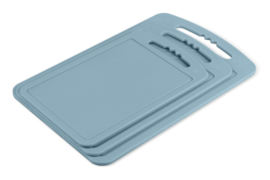 Доска разделочная набор 3 шт серо-голубая С55СГОЛ