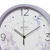 3027-057 (10) Часы настенные круг d=30см, корпус сиреневый "Ирисы", Рубин