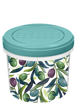 Банка с завинчивающейся крышкой "Asti" 0,7л с декором (зеленый) 221158818/05