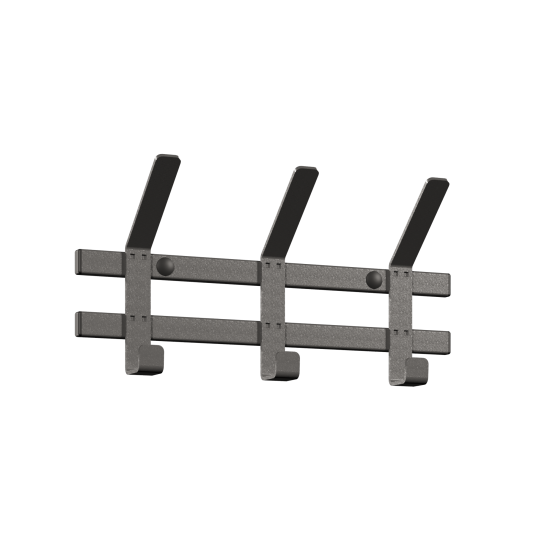 Вешалка настенная "ТОРОНТО 3" (Графит) ВНТ3  ГР