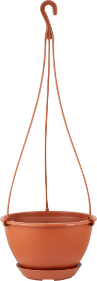 Горшок подвесной c фиксируемым поддоном InGreen Афина 1,5 Л, терракотовый IG146010031