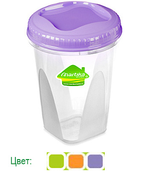 Банка с завинчивающейся крышкой "Тондо" 0,9л С286-01-КОЛ