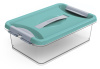 Контейнер с защелками и ручкой 6л "Клик" бирюзовый С272БИР