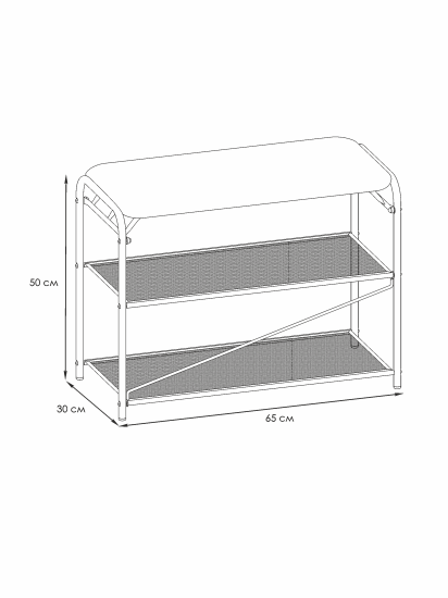 Подставка для обуви "Гранада 23" (черный) 