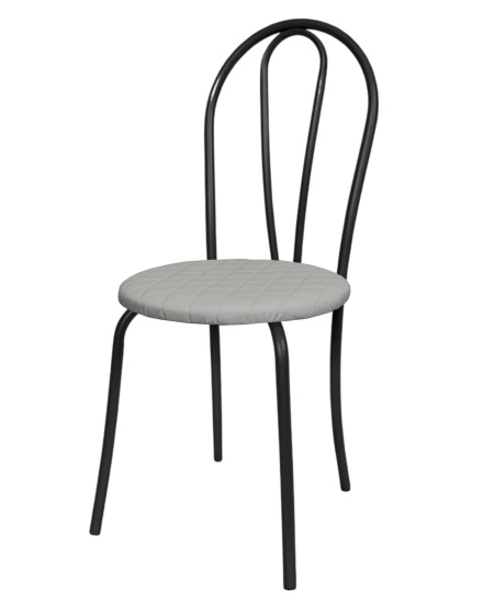 Стул "Капля" к\з стег.Сталь н.черный