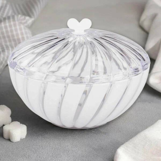 Сахарница "Грация" 0,8л (с крышкой)(белый) М6351