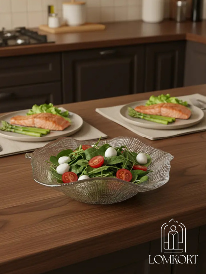 Салатник 24.5 см прозрачный IVV (реплика)  OLS-8235.1