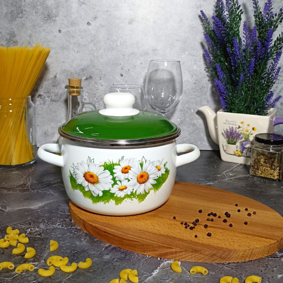 Кастрюля сф. 2 л. белосн. Ромашки лето 6RC161M
