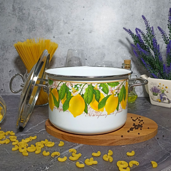 Кастрюля 5,5л цил. Limon 1SD225S белосн. Кастрюля 5,5л цил. Limon 1SD225S белосн.