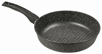Сковорода гриль 260/70мм Гранит пласт/руч. без кр, сг261аг