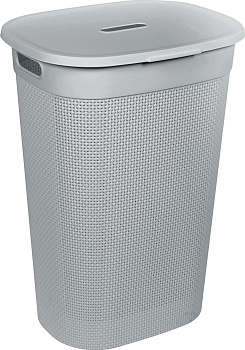 Корзина для белья OSLO 55л серый шторм PT1334СШ-6