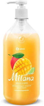 Крем-мыло жидкое 1л GRASS Milana Манго и лайм с дозатором 125418