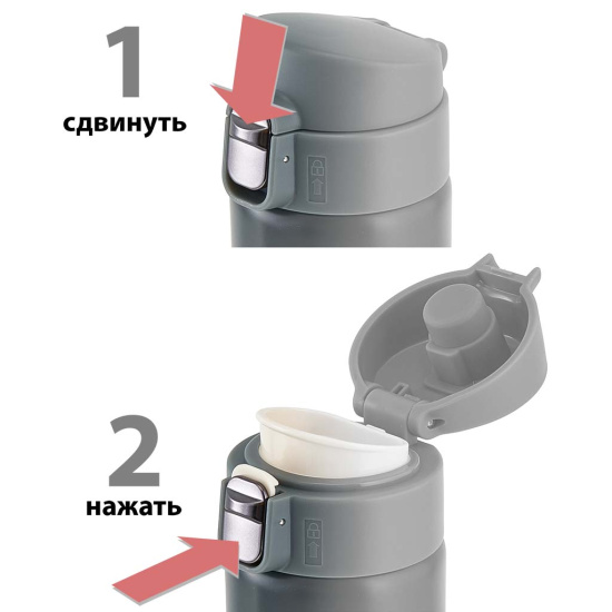 Термокружка вакуумная 380 мл, синий AK-04812А Термокружка вакуумная 380 мл, синий AK-04812А