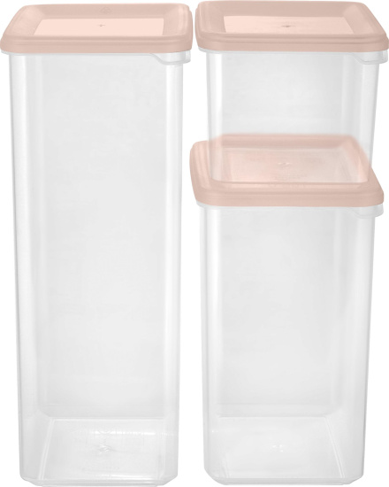 Банка для сыпучих продуктов Plast Team  HELSINKI 1,65 л персиковая карамель PT170810040